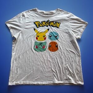 Pokemon Pikachu Bulbasaur Characters Graphic T-Shirt Adult‎ Unisex Size XXL